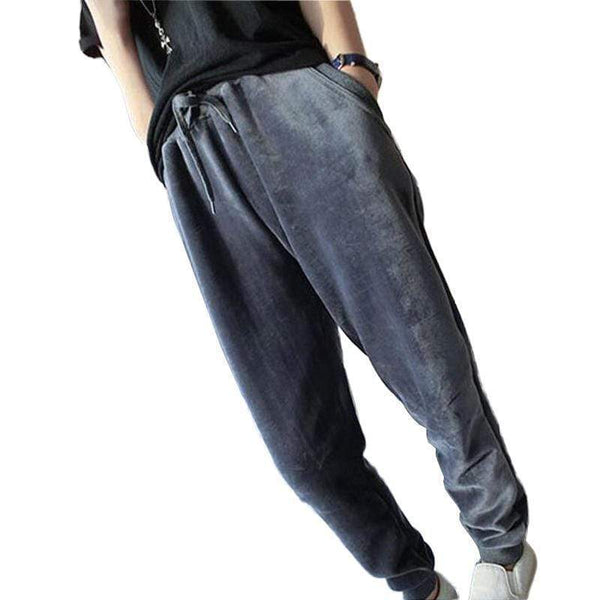 Soft Velvet Casual Drawstring Pants JadeMoghul Inc. 