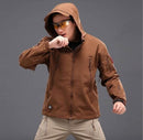 Softshell Military Tactical Jacket For Men / Waterproof Coat / Camouflage Hooded Army AExp