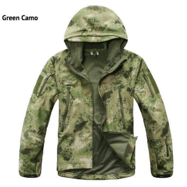 Softshell Military Tactical Jacket For Men / Waterproof Coat / Camouflage Hooded Army AExp