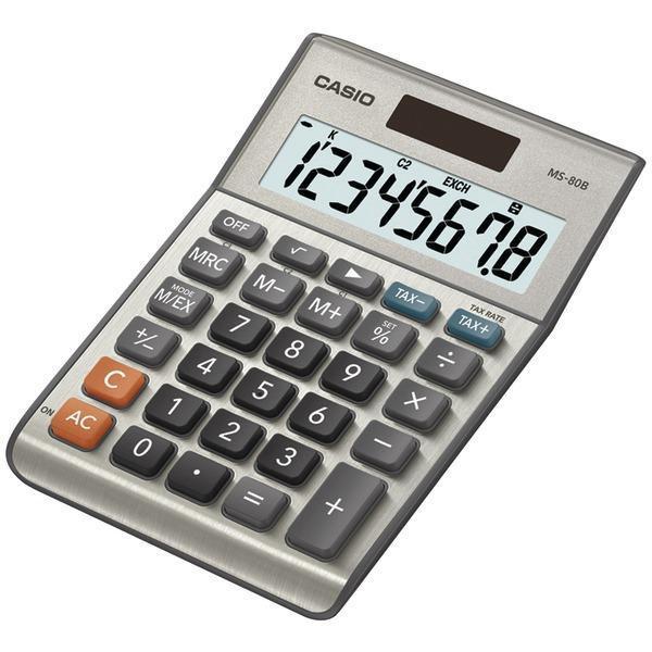 Solar Desktop Calculator with 8-Digit Display-Calculators, Label Printers & Accessories-JadeMoghul Inc.