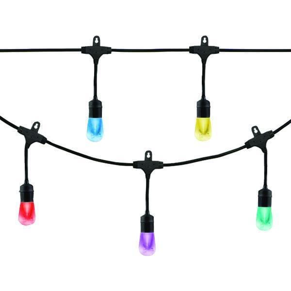 Solar, Motion Detection & Specialty Lights Seasons LED Color Changing Cafe Lights(TM) (48ft; 24 Acrylic Bulbs) Petra Industries