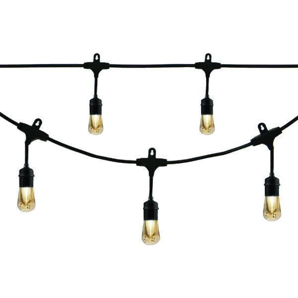 Solar, Motion Detection & Specialty Lights Vintage LED Cafe Lights(TM) (48ft; 24 Acrylic Bulbs) Petra Industries