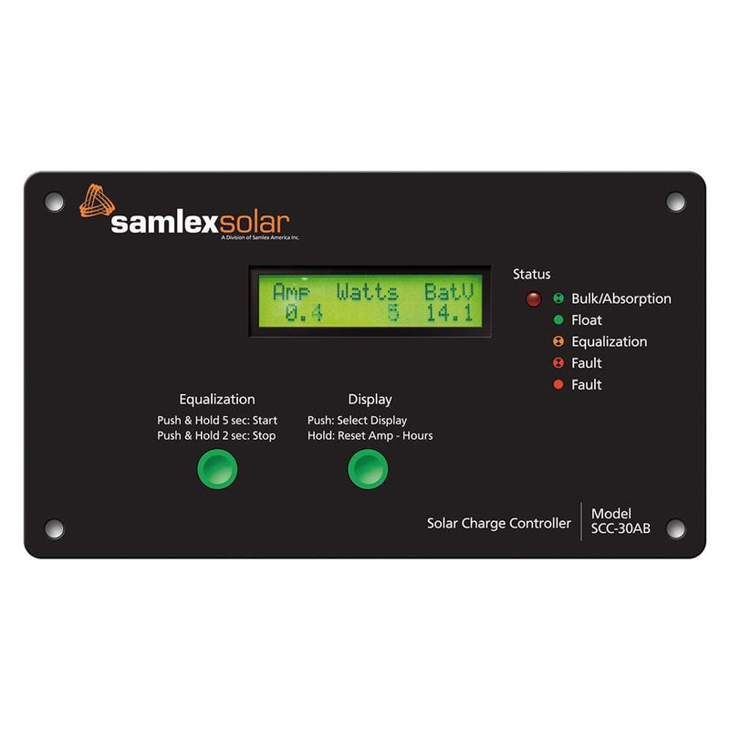 Solar Panels Samlex Flush Mount Solar Charge Controller w/LCD Display - 30A [SCC-30AB] Samlex America