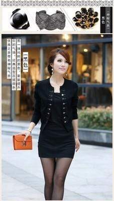 Solid Color double Button Design Cardigan JadeMoghul Inc. 