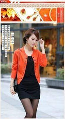 Solid Color double Button Design Cardigan JadeMoghul Inc. 