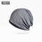 Solid Color Unisex Beanies Cap / Knitted Cotton Double Layer Fabric Cap-Gray-JadeMoghul Inc.