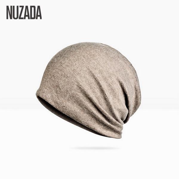 Solid Color Unisex Beanies Cap / Knitted Cotton Double Layer Fabric Cap-Khaki-JadeMoghul Inc.