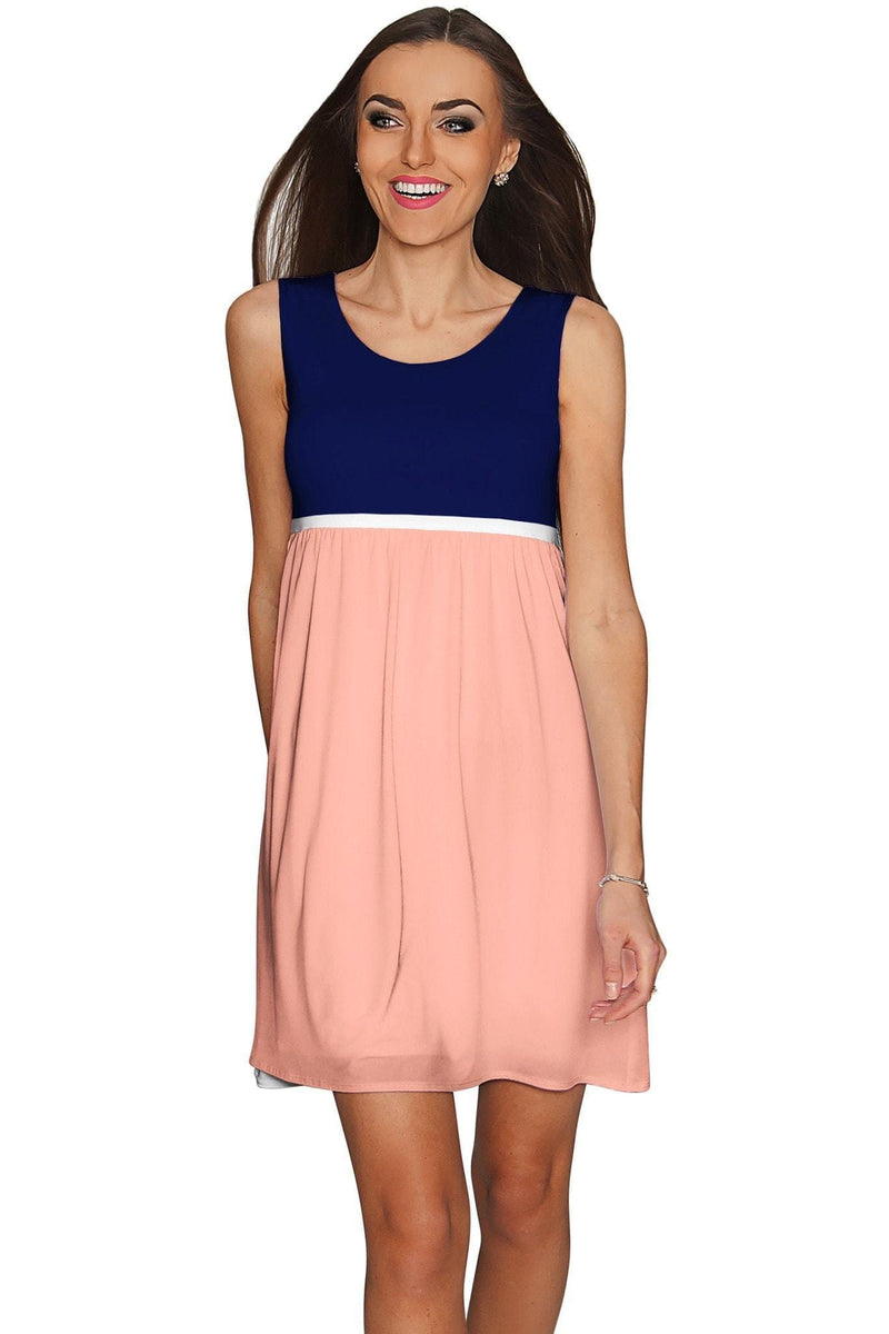 Pastel Peach Sanibel Empire Waist Casual Dress - Women Pastel Peach Sanibel Empire Waist Casual Dress - Women
