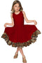 Solid Red Leopard Vizcaya Fit & Flare Dress - Girls Vizcaya Fit & Flare Dress