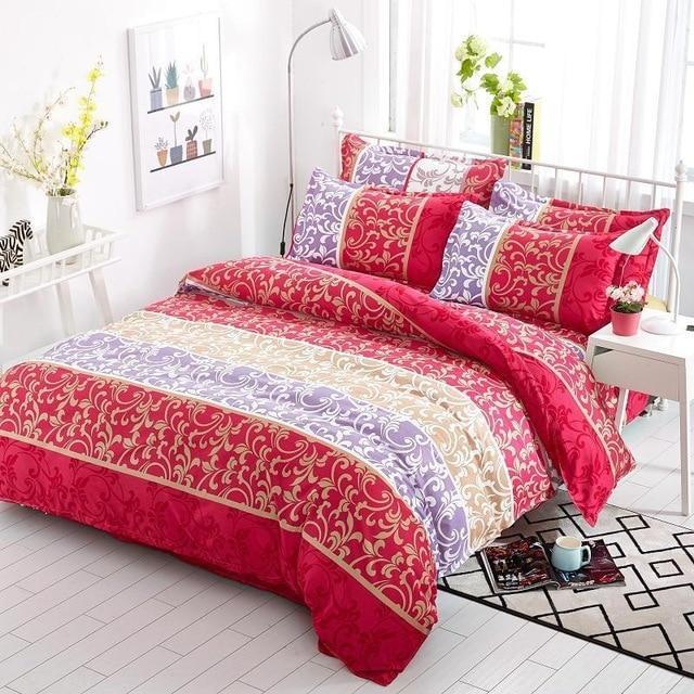Solstice Cotton Pastoral Flower Cartoon Style Fashion Bedding Bed Linen Bed Sheet Duvet Cover Pillowcase 4pcs Bedding Sets/Queen-1-Full-JadeMoghul Inc.