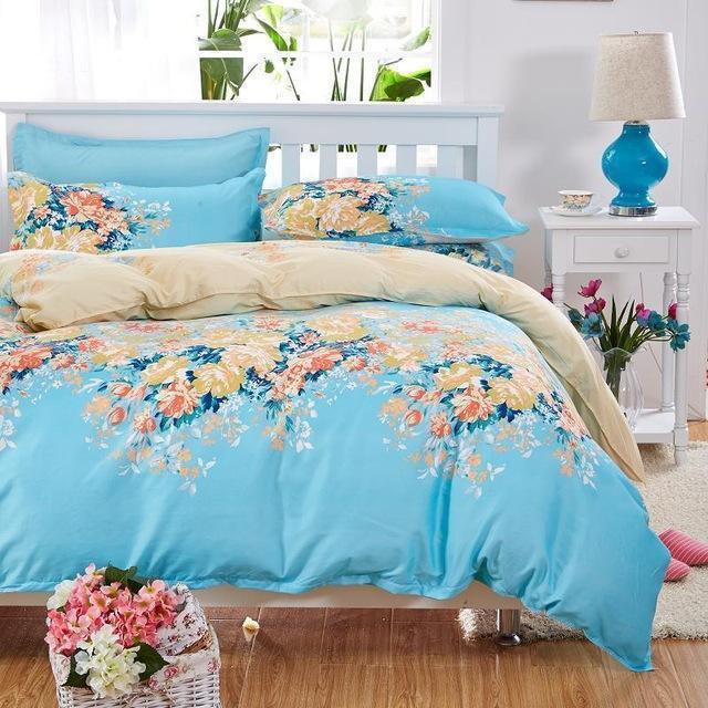 Solstice Cotton Pastoral Flower Cartoon Style Fashion Bedding Bed Linen Bed Sheet Duvet Cover Pillowcase 4pcs Bedding Sets/Queen-21-Full-JadeMoghul Inc.
