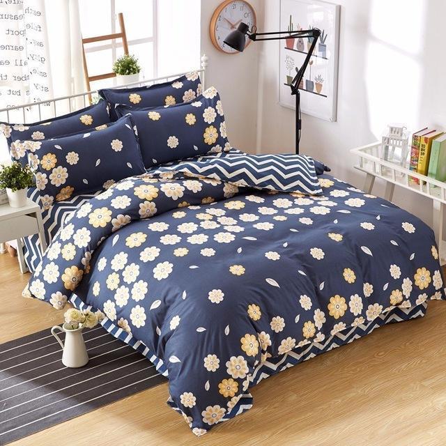 Solstice Fashion Duvet Cover Set Bed Cotton Linens Pillowcase 4pcs Bedding Bed Set Bedding Twin Full Queen Super King 5 size-5-Twin Size-JadeMoghul Inc.