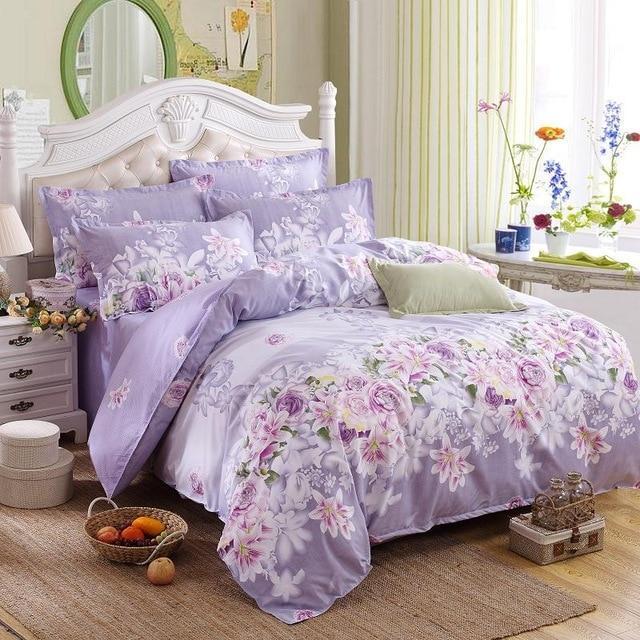 Solstice Fashion Duvet Cover Set Bed Cotton Linens Pillowcase 4pcs Bedding Bed Set Bedding Twin Full Queen Super King 5 size-8-Twin Size-JadeMoghul Inc.
