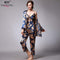 SpaRogerss 3 Pcs Robe Pajama Pants Sets 2017  New Fashion Ladies Sleep Lounge Dragon Print Night Shirt Female Pajama Sets TZ013 AExp