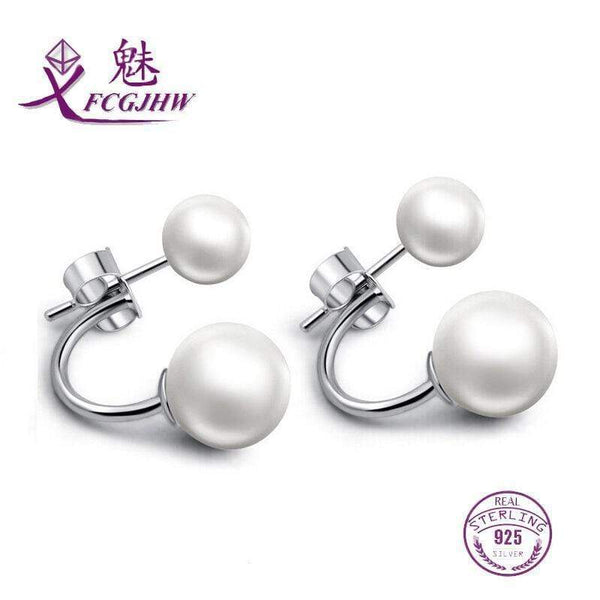 Specail Design Freshwater Pearl Earring In Sterling Silver JadeMoghul Inc. 