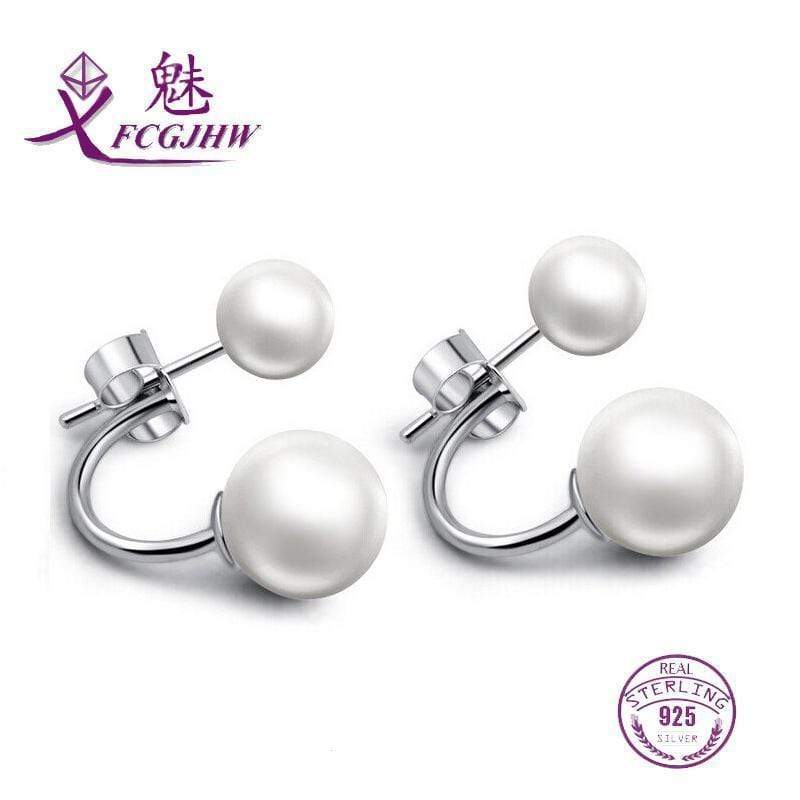 Specail Design Freshwater Pearl Earring In Sterling Silver JadeMoghul Inc. 