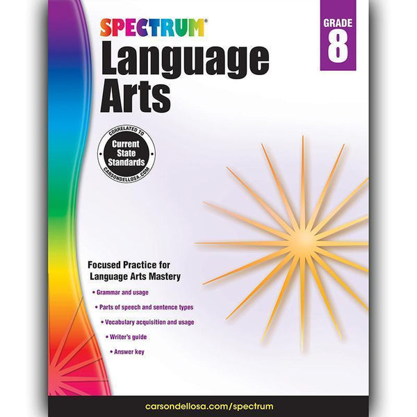 SPECTRUM LANGUAGE ARTS GR 8-Learning Materials-JadeMoghul Inc.