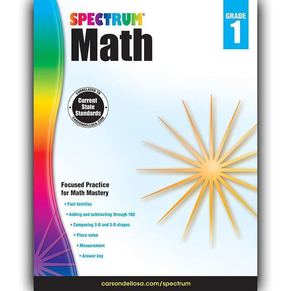 SPECTRUM MATH GR 1 WORKBOOK-Learning Materials-JadeMoghul Inc.