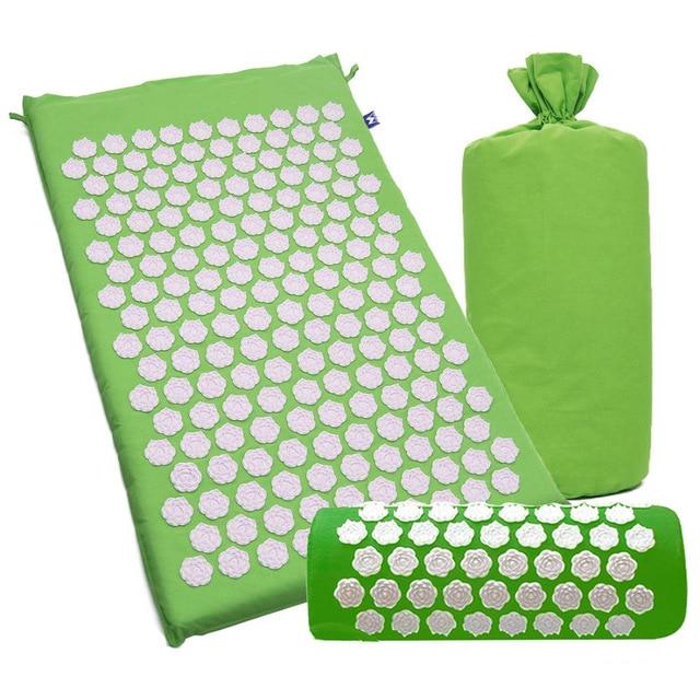 Spike Mat Acupressure Mat, Massage Mat Acupuncture Pillow Set Yoga Mat Needle Relieve Back, Neck and Sciatic Pain, Relax Muscles JadeMoghul Inc. 