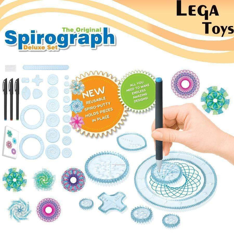 Spirograph Drawing toys set 20 Accessories Creative Draw Spiral Design Interlocking Gears & Wheels,Creative Drawing For children AExp