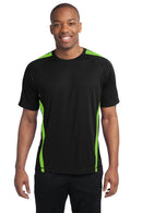 Sport-Tek Colorblock PosiCharge Competitor Tee. ST351-Activewear-Black/ Lime Shock-L-JadeMoghul Inc.