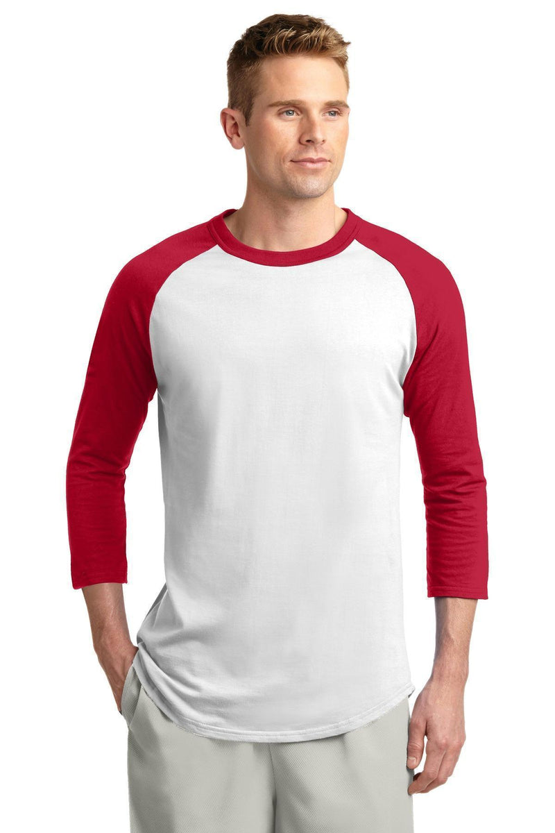 Sport-Tek Colorblock Raglan Jersey. T200-T-shirts-White/Red-6XL-JadeMoghul Inc.