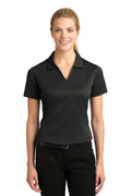 Sport-Tek Ladies Dri-Mesh V-Neck Polo. L469-Polos/knits-Black-XXL-JadeMoghul Inc.