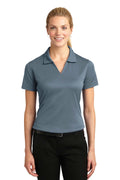 Sport-Tek Ladies Dri-Mesh V-Neck Polo. L469-Polos/knits-Steel-XXL-JadeMoghul Inc.