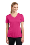 Sport-Tek Ladies PosiCharge Competitor V-Neck Tee. LST353-Ladies-Pink Raspberry-4XL-JadeMoghul Inc.