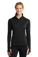 Sport-Tek Ladies Sport-Wick Stretch 1/2-Zip Pullover. LST850-Sweatshirts/fleece-Black-4XL-JadeMoghul Inc.