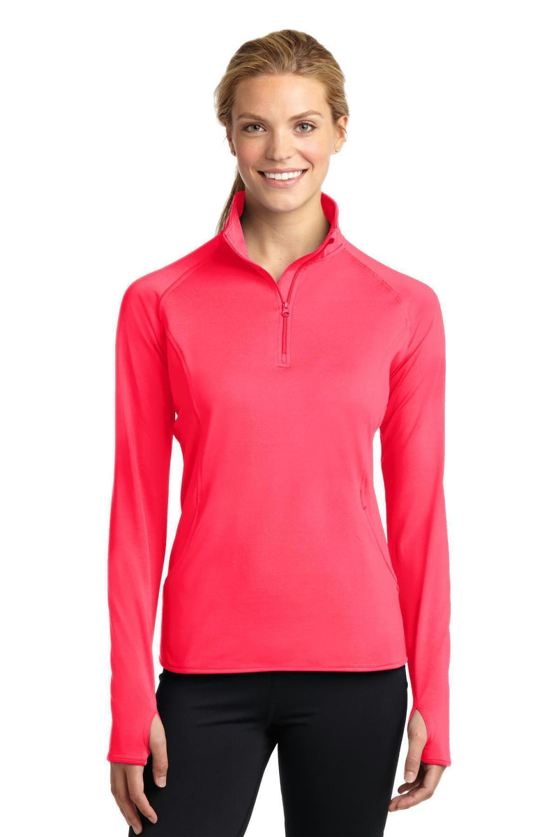 Sport-Tek Ladies Sport-Wick Stretch 1/2-Zip Pullover. LST850-Sweatshirts/fleece-True Royal-L-JadeMoghul Inc.