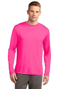 Sport-Tek Long Sleeve PosiCharge Competitor Tee. ST350LS-Activewear-Neon Pink-4XL-JadeMoghul Inc.