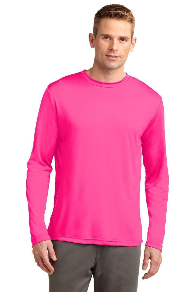 Sport-Tek Long Sleeve PosiCharge Competitor Tee. ST350LS-Activewear-Neon Pink-4XL-JadeMoghul Inc.