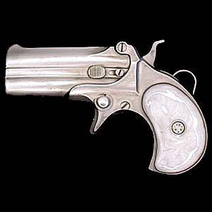Sports Accessories - Derringer Pistol Enameled Belt Buckle-Jewelry & Accessories,Buckles,Enameled Buckles,-JadeMoghul Inc.
