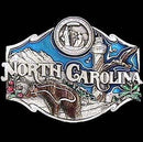 Sports Accessories - North Carolina Enameled Belt Buckle-Jewelry & Accessories,Buckles,Enameled Buckles,-JadeMoghul Inc.