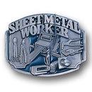 Sports Accessories - Sheet Metal Worker Enameled Belt Buckle-Jewelry & Accessories,Buckles,Enameled Buckles,-JadeMoghul Inc.