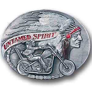 Sports Accessories - Untamed Spirit Enameled Belt Buckle-Jewelry & Accessories,Buckles,Enameled Buckles,-JadeMoghul Inc.