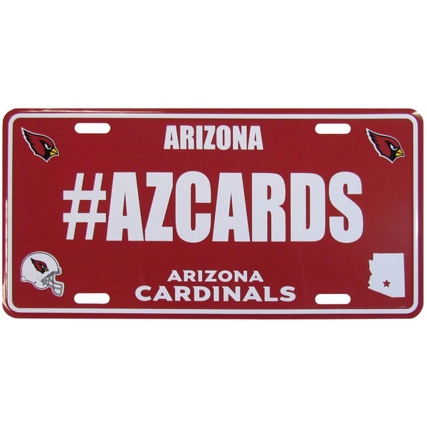 Sports Automotive Accessories NFL - Arizona Cardinals Hashtag License Plate JM Sports-7