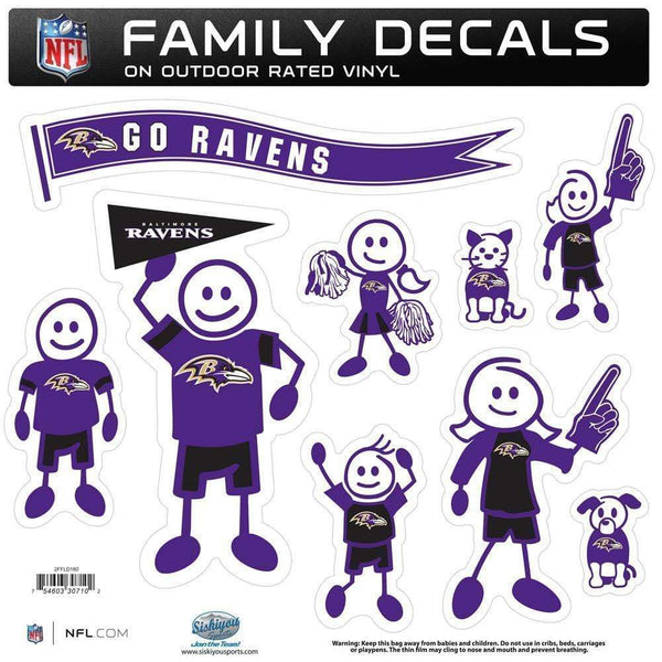 Sports Automotive Accessories NFL - Baltimore Ravens Family Decal Set Large JM Sports-7