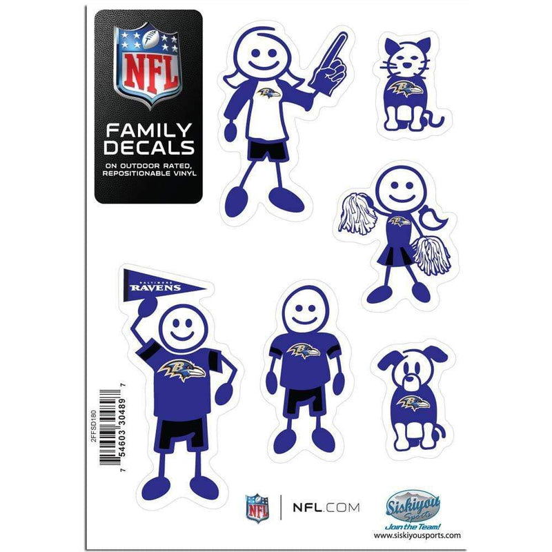 Sports Automotive Accessories NFL - Baltimore Ravens Family Decal Set Small JM Sports-7