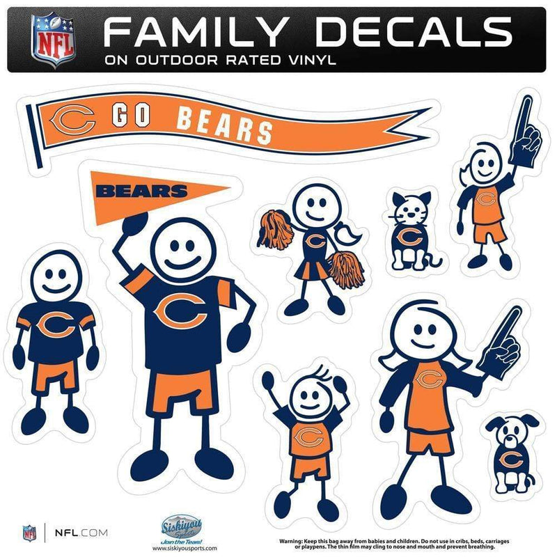 Sports Automotive Accessories NFL - Chicago Bears Family Decal Set Large JM Sports-7