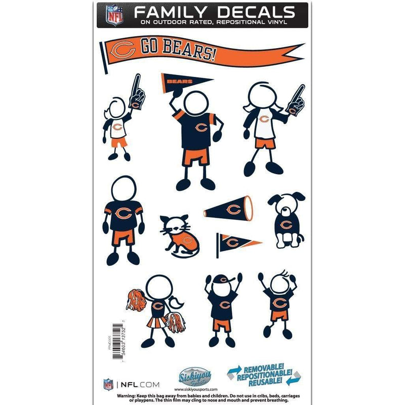 Sports Automotive Accessories NFL - Chicago Bears Family Decal Set Medium JM Sports-7