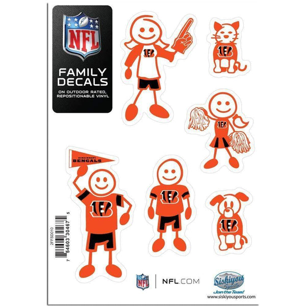 Sports Automotive Accessories NFL - Cincinnati Bengals Family Decal Set Small JM Sports-7