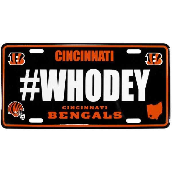 Sports Automotive Accessories NFL - Cincinnati Bengals Hashtag License Plate JM Sports-7