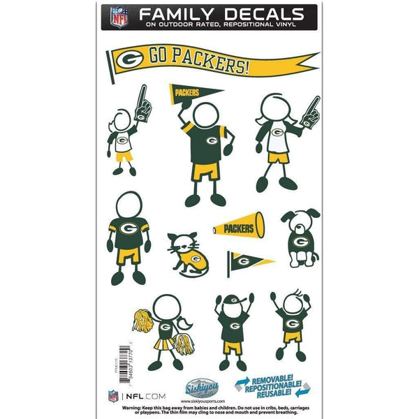 Sports Automotive Accessories NFL - Green Bay Packers Family Decal Set Medium JM Sports-7