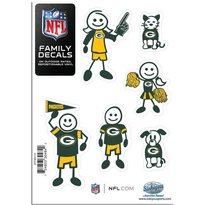 Sports Automotive Accessories NFL - Green Bay Packers Family Decal Set Small JM Sports-7