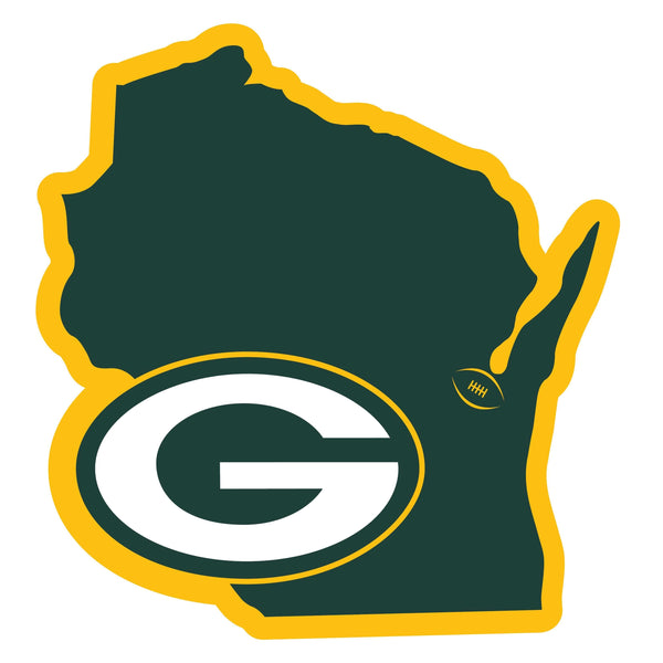 Sports Automotive Accessories NFL - Green Bay Packers Home State 11 Inch Magnet JM Sports-7