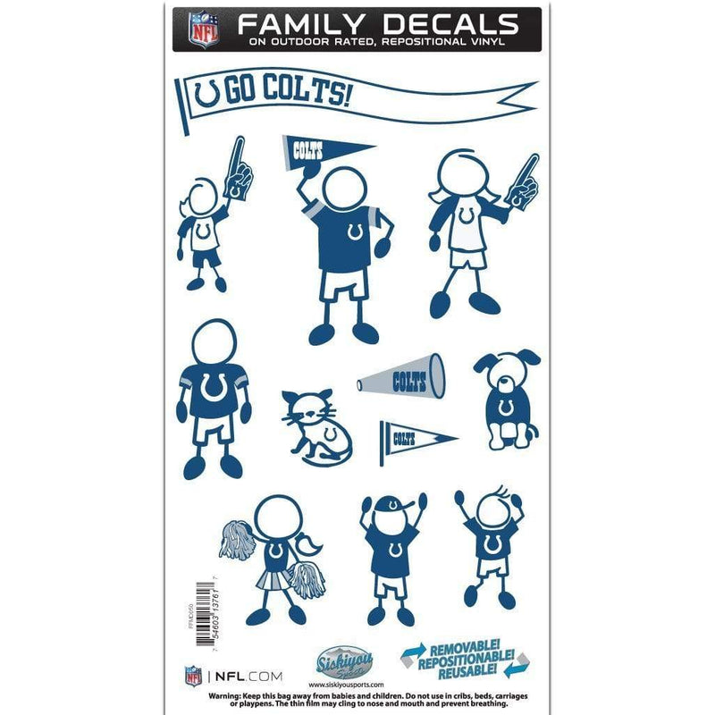 Sports Automotive Accessories NFL - Indianapolis Colts Family Decal Set Medium JM Sports-7