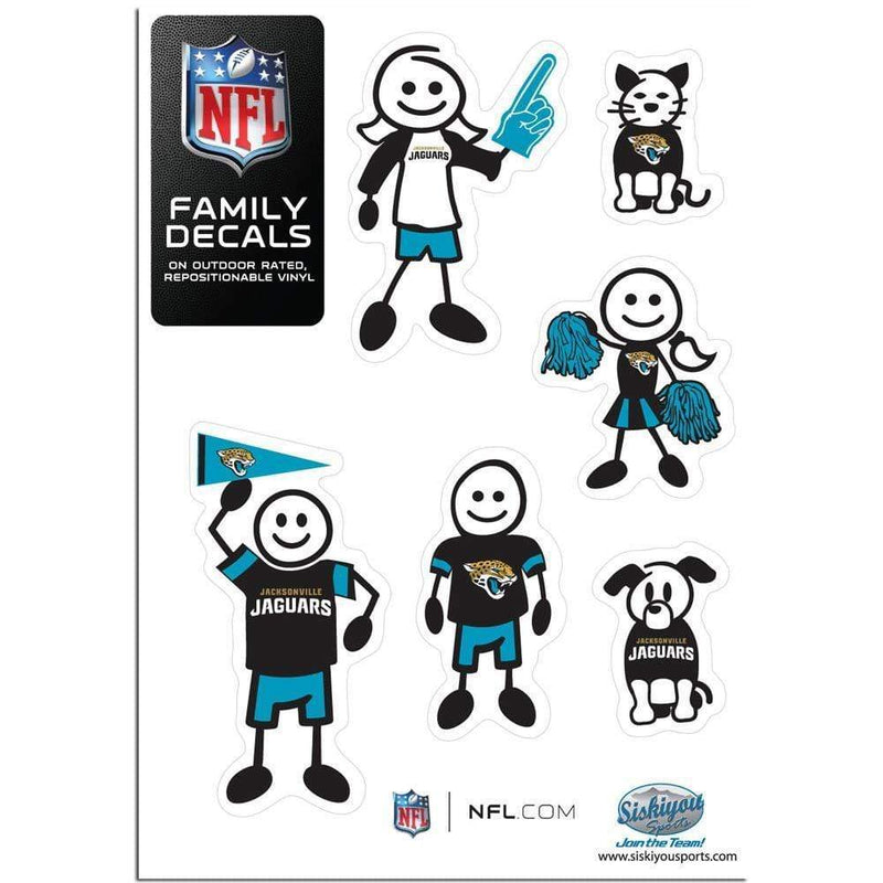 Sports Automotive Accessories NFL - Jacksonville Jaguars Family Decal Set Small JM Sports-7