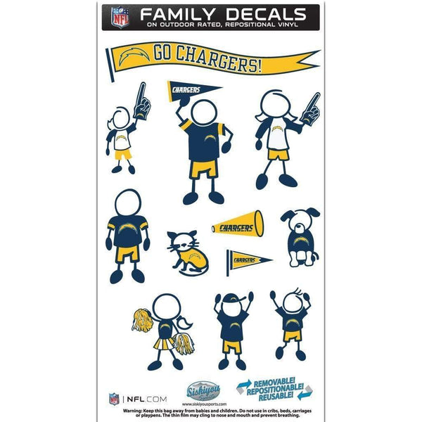 Sports Automotive Accessories NFL - Los Angeles Chargers Family Decal Set Medium JM Sports-7